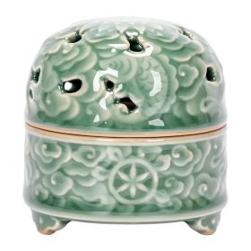 Embossed Incense Burner With Lid Creative Small Base Accessories
