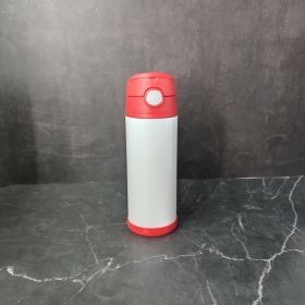 12oz Bullet Cup 350ml New Dome Cover Children's Straw Cup (Option: Red-12oz)