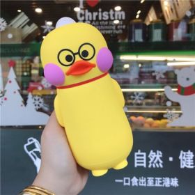 Cute Men And Women Cartoon Little Yellow Duck Glass Cup (Option: Xueba Duck)