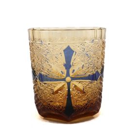 Fashionable Hand-carved Whiskey Crystal Glass (Option: Amber Blue)