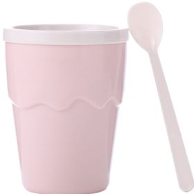 DIY Slush And Shake Maker Milk Shake Ice Cup (Color: Pink)